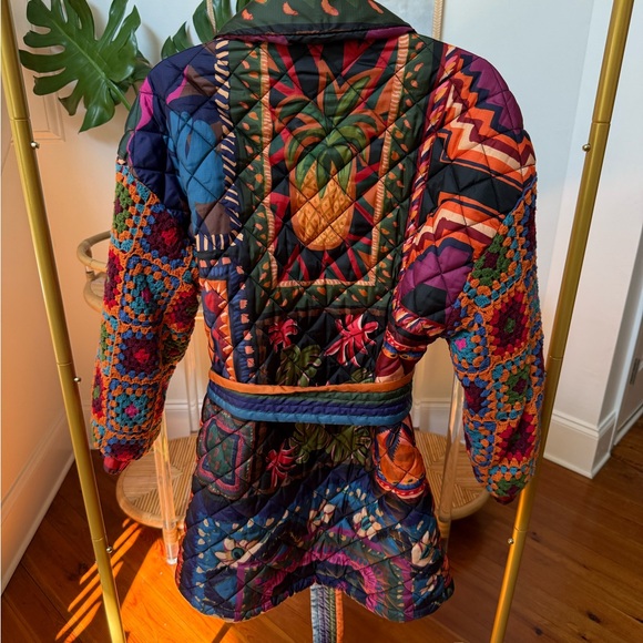 FARM Rio Colorful Patchwork Puffer Jacket - Picture 3 of 4